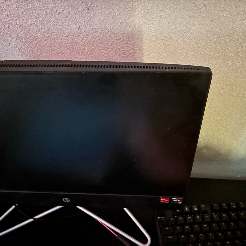 HP Black Laptop with Angular Design